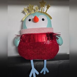 New Wondershop 2025 Featherly Friends Christmas Gala Bird Plush Throw Pillow